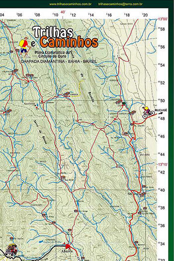 Mapa Circuito do Ouro Chapada Sul - Trilhas e Caminhos